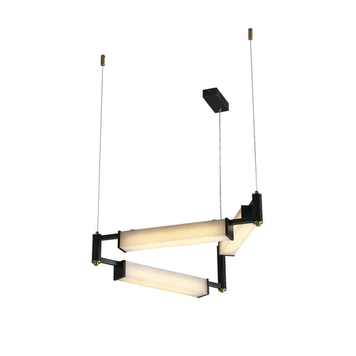 Resident Alabaster Modern Black Chandelier - Sweatfully