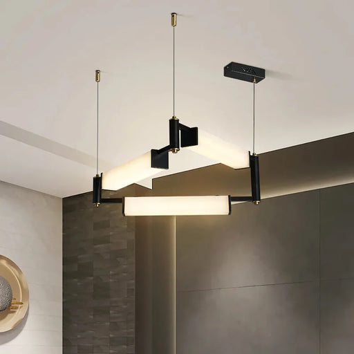 Resident Alabaster Modern Black Chandelier - Sweatfully