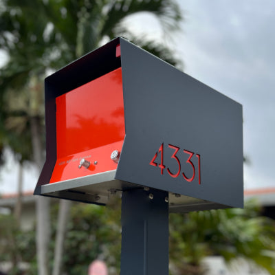 The Original Retrobox in DESIGNER GREY - Modern Mailbox - Sweatfully