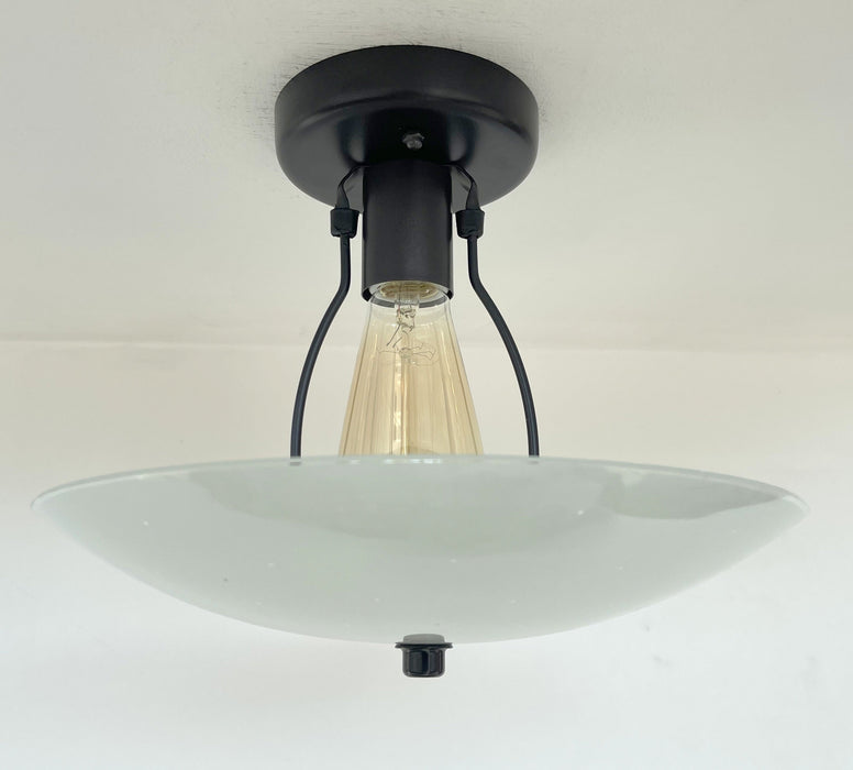 Retro Mid Century Glass Ceiling Light - Sweatfully