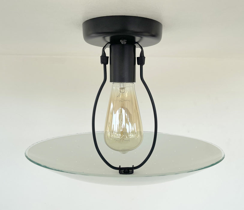 Retro Mid Century Glass Ceiling Light - Sweatfully