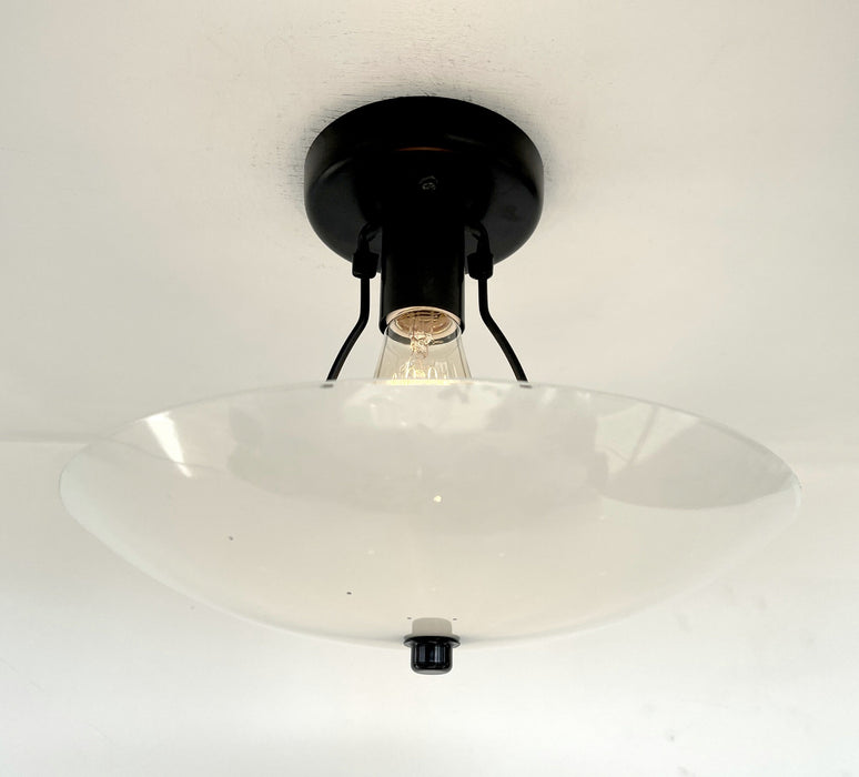Retro Mid Century Glass Ceiling Light - Sweatfully