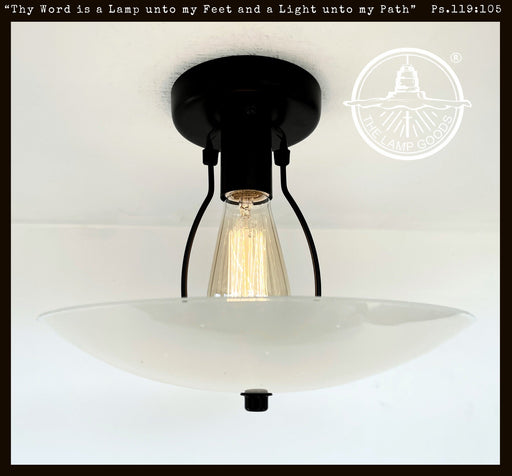 Retro Mid Century Glass Ceiling Light - Sweatfully