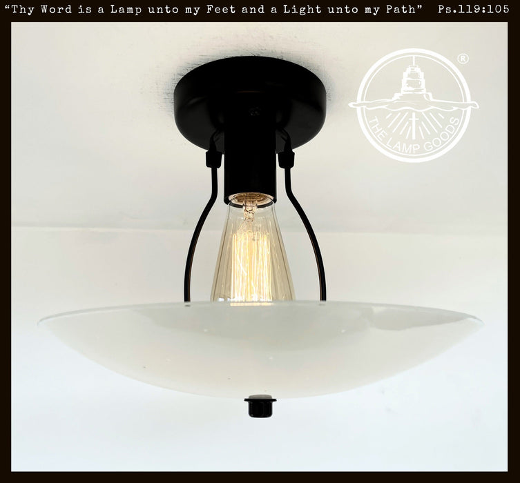 Retro Mid Century Glass Ceiling Light - Sweatfully
