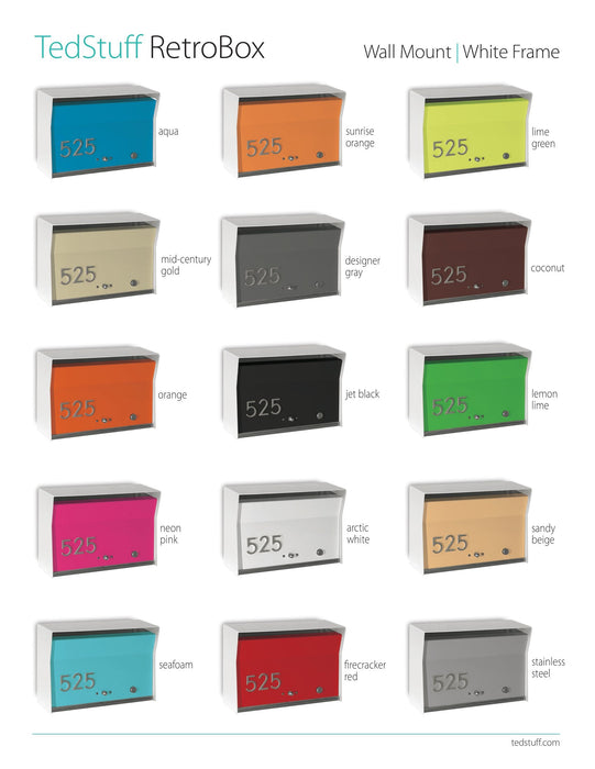 RetroBox Locking Wall Mount Mailbox in ARCTIC WHITE - Sweatfully