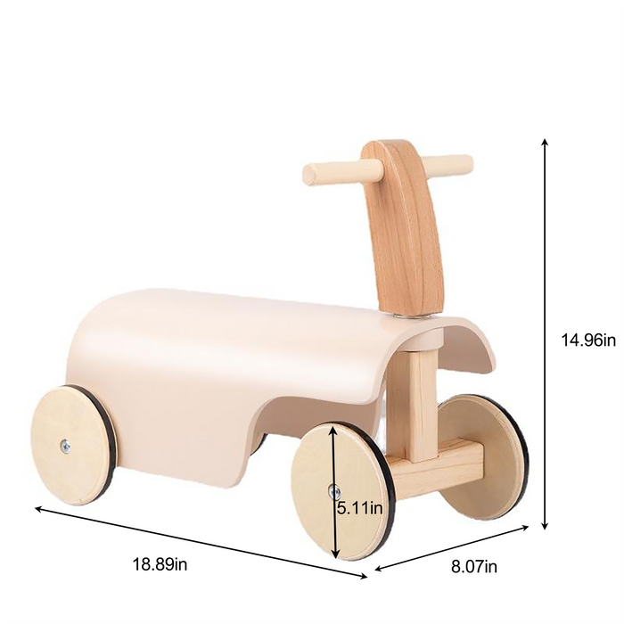 Wooden Ride-On Walker Toy for Toddlers | Push & Ride Balance Toy with Wheels - Sweatfully