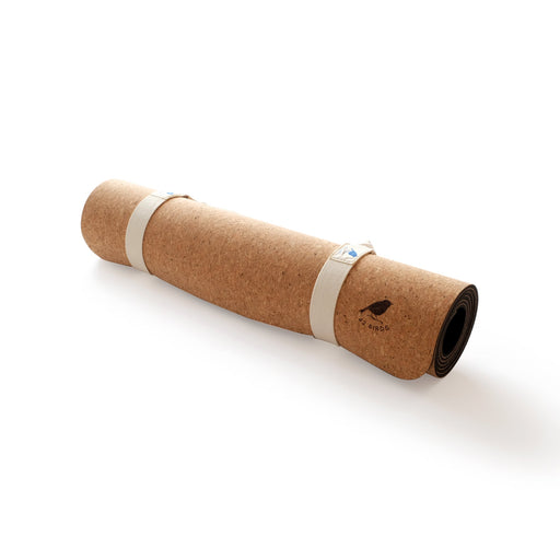 Extra Long Cork Lightweight Yoga Mat "The Robin" - Sweatfully