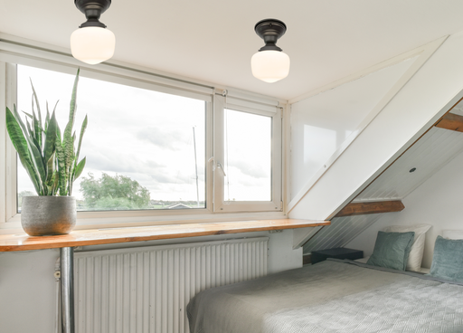 Simple Schoolhouse CEILING LIGHT Fixture of Milk Glass - Sweatfully