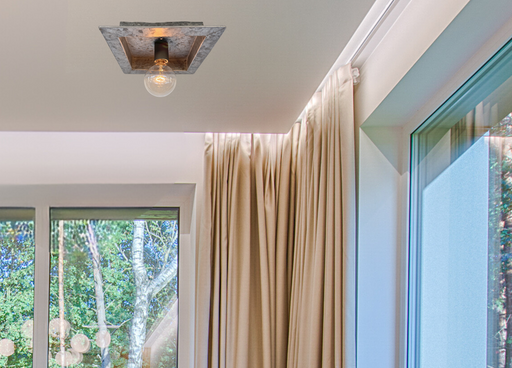 Square Galvanized Farmhouse Ceiling Light Fixture - Sweatfully
