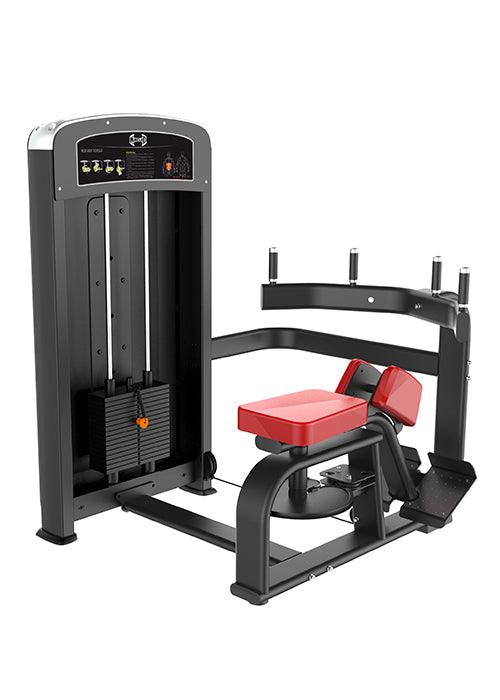 Elite Selectorized Rotary Torso - Muscle D Fitness - Commercial - Adjustable Seat - Pin Selectorized Stack - Oblique Trainer - Sweatfully