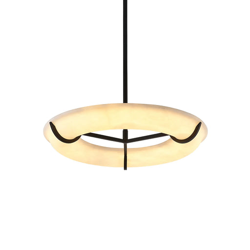 Round Carve Alabaster Pendant Light - Sweatfully