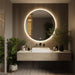 Round Backlit LED BATHROOMS Vanity  Mirrors With Dimmable Lights - Sweatfully