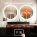 Round Backlit LED BATHROOMS Vanity  Mirrors With Dimmable Lights - Sweatfully