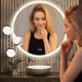 Round Backlit LED BATHROOMS Vanity  Mirrors With Dimmable Lights - Sweatfully