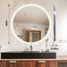 Round Backlit LED BATHROOMS Vanity  Mirrors With Dimmable Lights - Sweatfully