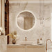 Round Backlit LED BATHROOMS Vanity  Mirrors With Dimmable Lights - Sweatfully