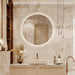 Round Backlit LED BATHROOMS Vanity  Mirrors With Dimmable Lights - Sweatfully