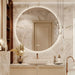 Round Backlit LED BATHROOMS Vanity  Mirrors With Dimmable Lights - Sweatfully
