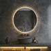 Round Backlit LED BATHROOMS Vanity  Mirrors With Dimmable Lights - Sweatfully