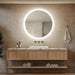 Round LED Bathroom Vanity Mirror With Dimmable Lights - Sweatfully