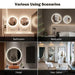 Round LED Bathroom Vanity Mirror With Dimmable Lights - Sweatfully