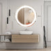 Round Led Mirror Bathroom Vanity Mirror With Dimmable Lights - Sweatfully