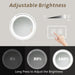 Round Led Mirror Bathroom Vanity Mirror With Dimmable Lights - Sweatfully