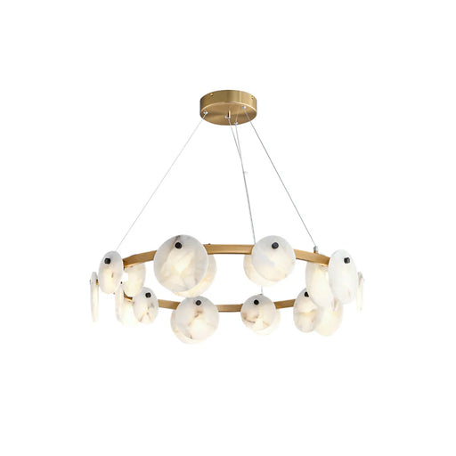 Round Trinidad Alabaster Chandelier - Sweatfully