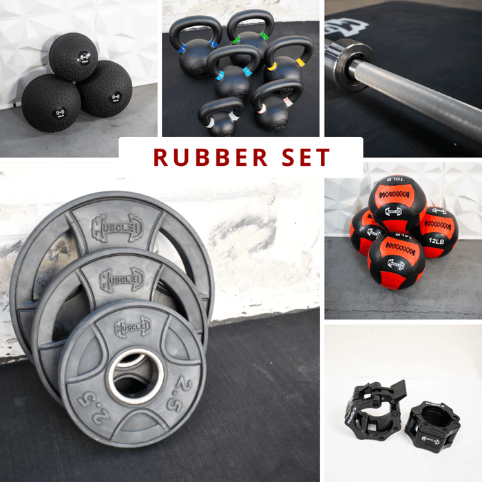 Starter Strength Training Kit - Stainless Steel Bushing Bar - Sweatfully