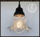 Delicate HOBNAIL RUFFLE 1930's Antique Glass Pendant - Sweatfully