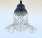 Delicate HOBNAIL RUFFLE 1930's Antique Glass Pendant - Sweatfully
