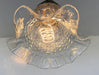 Delicate HOBNAIL RUFFLE 1930's Antique Glass Pendant - Sweatfully