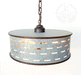 Rustic Chandelier Light Fixture of Galvanized Metal - Sweatfully