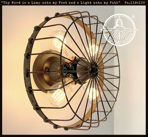 Rustic INDUSTRIAL Wall Light Fixture-4 light - Sweatfully