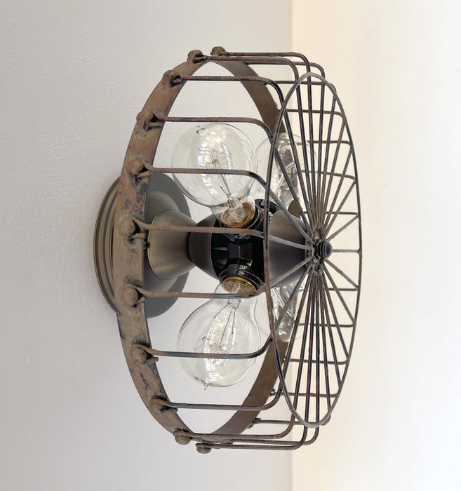 Rustic INDUSTRIAL Wall Light Fixture-4 light - Sweatfully