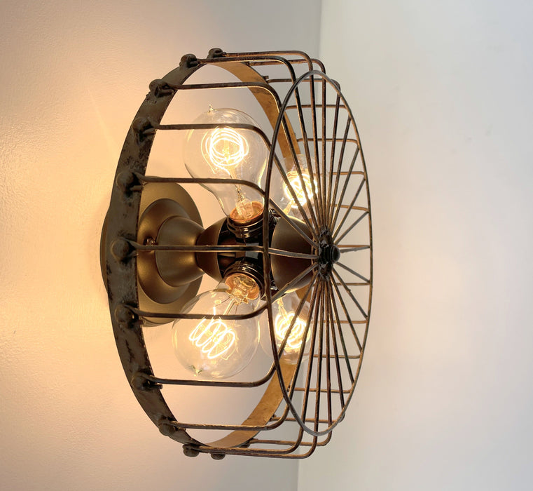 Rustic INDUSTRIAL Wall Light Fixture-4 light - Sweatfully