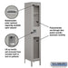 Salsbury 15" Wide Single Tier See-Through Metal Locker - 1 Wide - 6 Feet High - 18 Inches Deep - Gray - Unassembled - Sweatfully