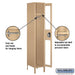 Salsbury 15" Wide Single Tier See-Through Metal Locker - 1 Wide - 6 Feet High - 18 Inches Deep - Tan - Unassembled - Sweatfully