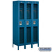 Salsbury 15" Wide Single Tier See-Through Metal Locker - 3 Wide - 6 Feet High - 18 Inches Deep - Blue - Assembled - Sweatfully