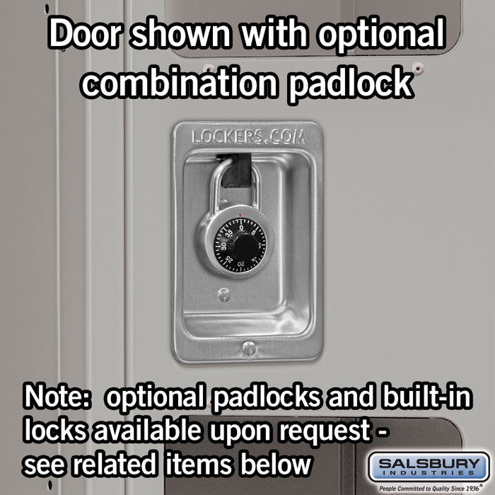 Salsbury 15" Wide Double Tier See-Through Metal Locker - 1 Wide - 6 Feet High - 18 Inches Deep - Gray - Assembled - Sweatfully