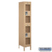 Salsbury 15" Wide Double Tier See-Through Metal Locker - 1 Wide - 6 Feet High - 18 Inches Deep - Tan - Assembled - Sweatfully