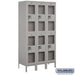 Salsbury 15" Wide Double Tier See-Through Metal Locker - 3 Wide - 6 Feet High - 18 Inches Deep - Gray - Assembled - Sweatfully