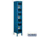 Salsbury 15" Wide Triple Tier See-Through Metal Locker - 1 Wide - 6 Feet High - 15 Inches Deep - Blue - Unassembled - Sweatfully