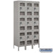 Salsbury 15" Wide Triple Tier See-Through Metal Locker - 3 Wide - 6 Feet High - 15 Inches Deep - Gray - Unassembled - Sweatfully