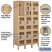 Salsbury 15" Wide Triple Tier See-Through Metal Locker - 3 Wide - 6 Feet High - 15 Inches Deep - Tan - Unassembled - Sweatfully