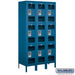Salsbury 15" Wide Triple Tier See-Through Metal Locker - 3 Wide - 6 Feet High - 18 Inches Deep - Blue - Assembled - Sweatfully