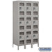 Salsbury 15" Wide Triple Tier See-Through Metal Locker - 3 Wide - 6 Feet High - 18 Inches Deep - Gray - Unassembled - Sweatfully