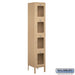 Salsbury 15" Wide Four Tier See-Through Metal Locker - 1 Wide - 6 Feet High - 15 Inches Deep - Tan - Assembled - Sweatfully