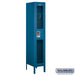 Salsbury 12" Wide Single Tier See-Through Metal Locker - 1 Wide - 5 Feet High - 15 Inches Deep - Blue - Unassembled - Sweatfully