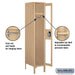 Salsbury 12" Wide Single Tier See-Through Metal Locker - 1 Wide - 5 Feet High - 18 Inches Deep - Tan - Unassembled - Sweatfully